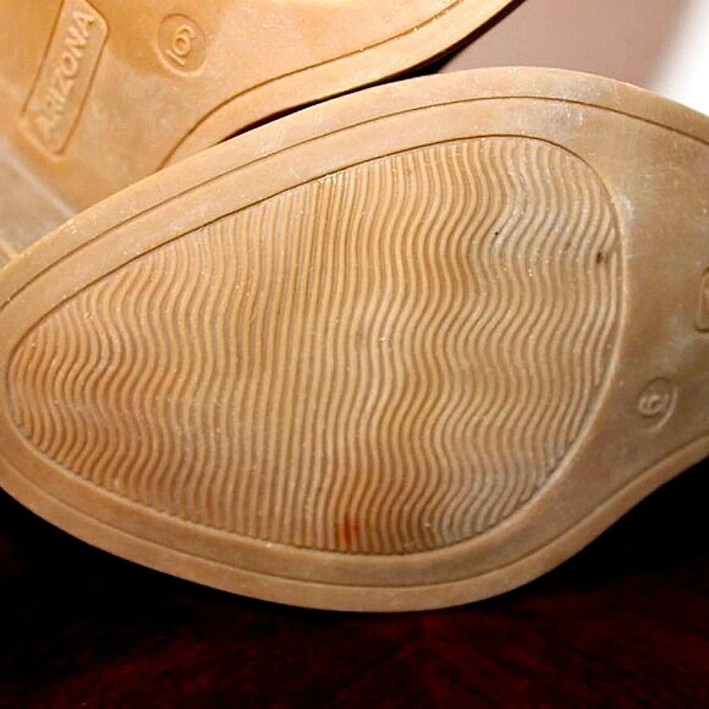 Arizona Brown Faux Leather Ankle Boots | Side Zip | Size 6 | Fall/Winter Staple